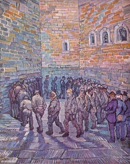 Vincent Van Gogh The Round of the Prisoners Norge oil painting art